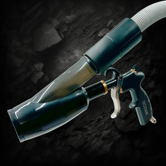 Pistolet souffleur Veloria haute pression avec embout detailing pour compresseur, idéal pour le nettoyage automobile.