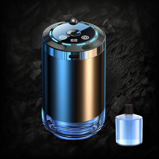 Diffuseur aromatique Veloria bleu marine pour voiture avec écran numérique, 5 modes de diffusion et flacon de parfum