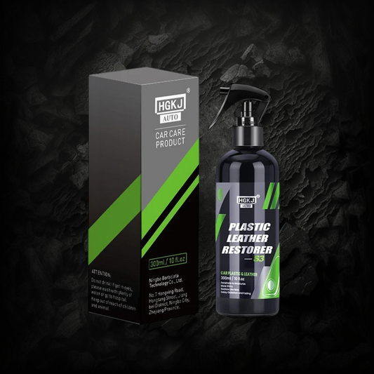 Spray restaurateur Veloria HGKJ S3 pour plastiques et cuirs de voiture, flacon noir de 300ml avec boîte d'emballage