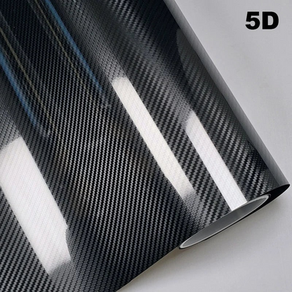 Rouleau de film vinyle carbone 5D brillant Veloria pour wrapping de carrosserie auto et moto