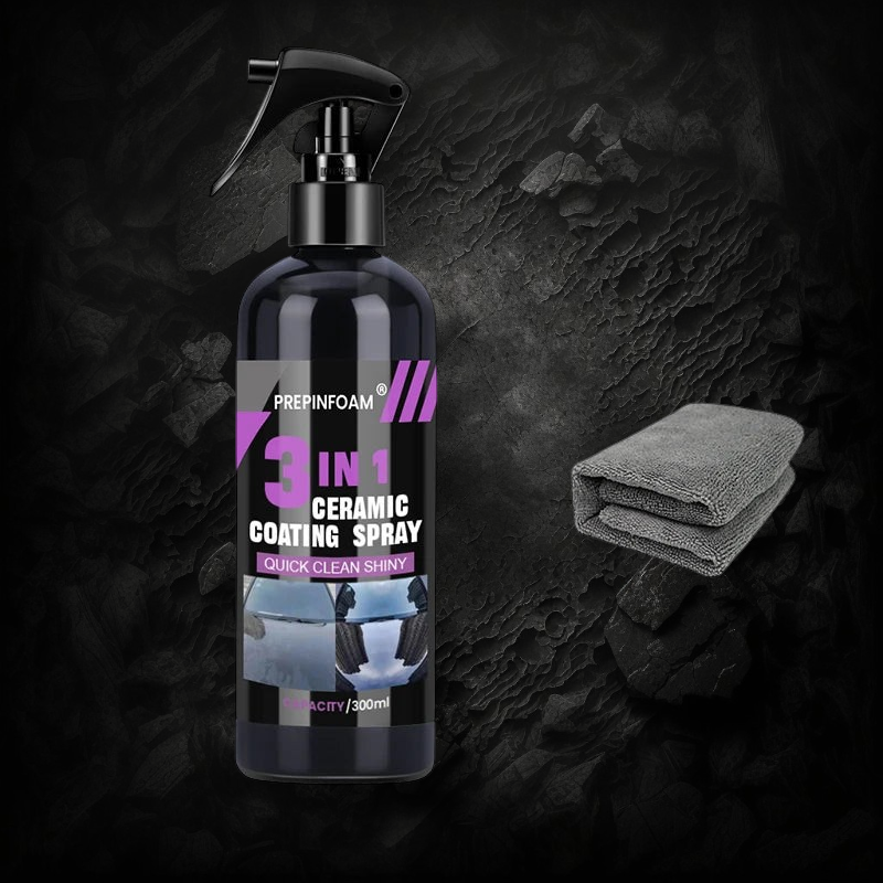 Kit de protection céramique Veloria HGKJ P1 300ml avec spray hydrophobe et chiffon microfibre pour carrosserie auto