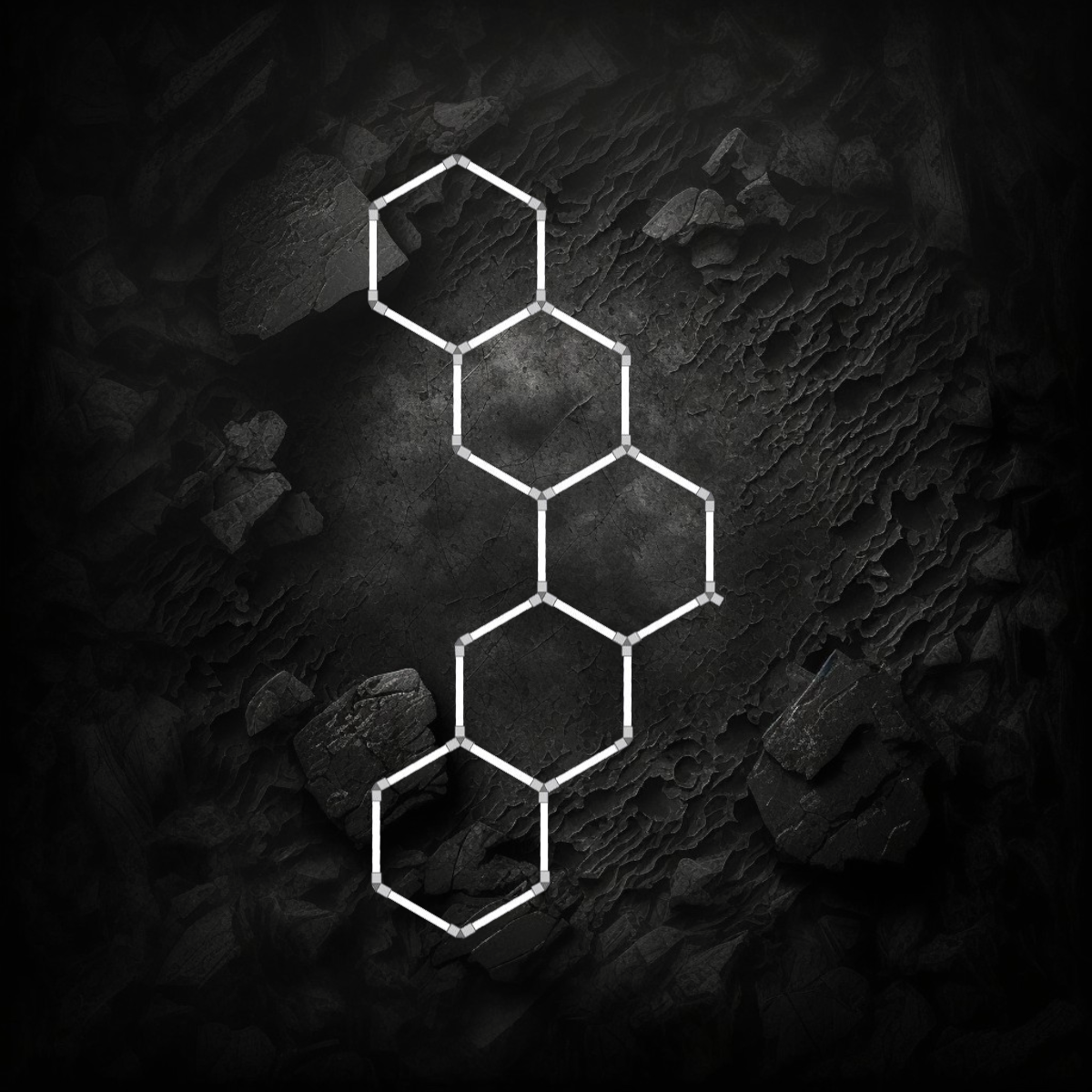 Veloria luminaire LED hexagonal VASTFIRE avec connecteurs et kit de montage pour garage et atelier