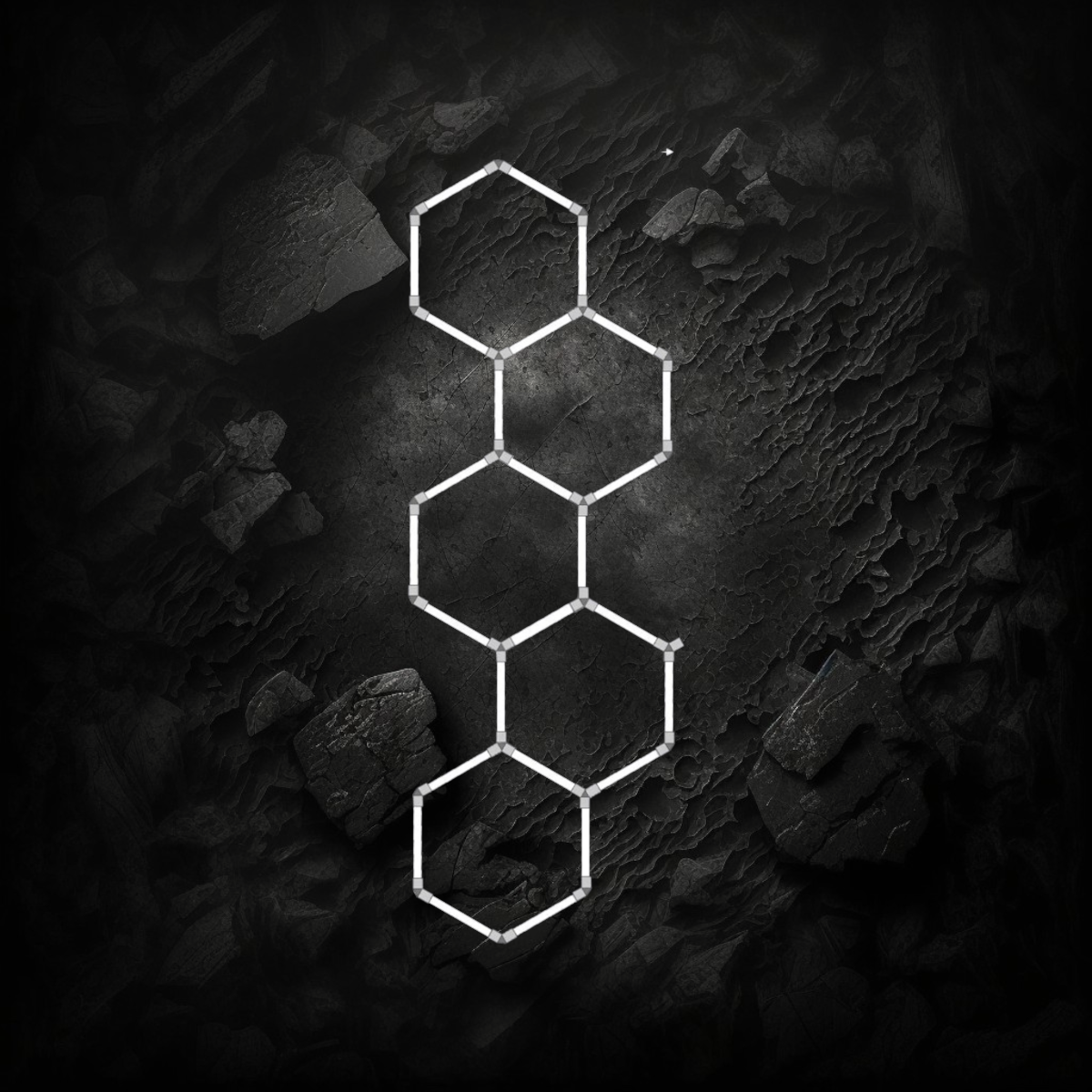 Contenu du kit Veloria pour luminaire LED hexagonal VASTFIRE avec connecteurs, tubes de 44 cm et accessoires de pose