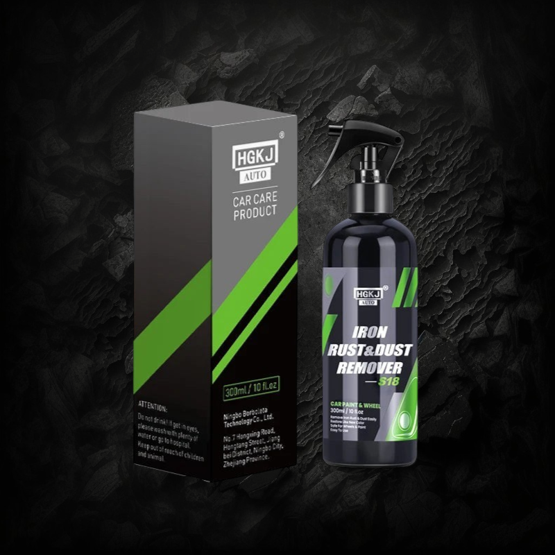 Spray décontaminant ferreux Veloria HGKJ S18 pour jantes et carrosserie en flacon de 300ml avec boîte d'emballage