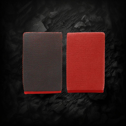 Gant argile Veloria DETAILING 3.0 gris et rouge pour la décontamination profonde de la carrosserie automobile