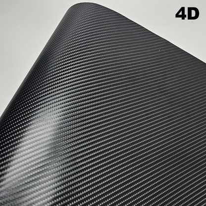 Film vinyle carbone 4D noir Veloria pour wrapping de carrosserie auto et moto avec texture réaliste